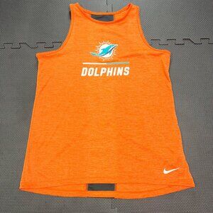 Nike NFL Miami Dolphins Mens Orange Dri-Fit Tank Top Size M